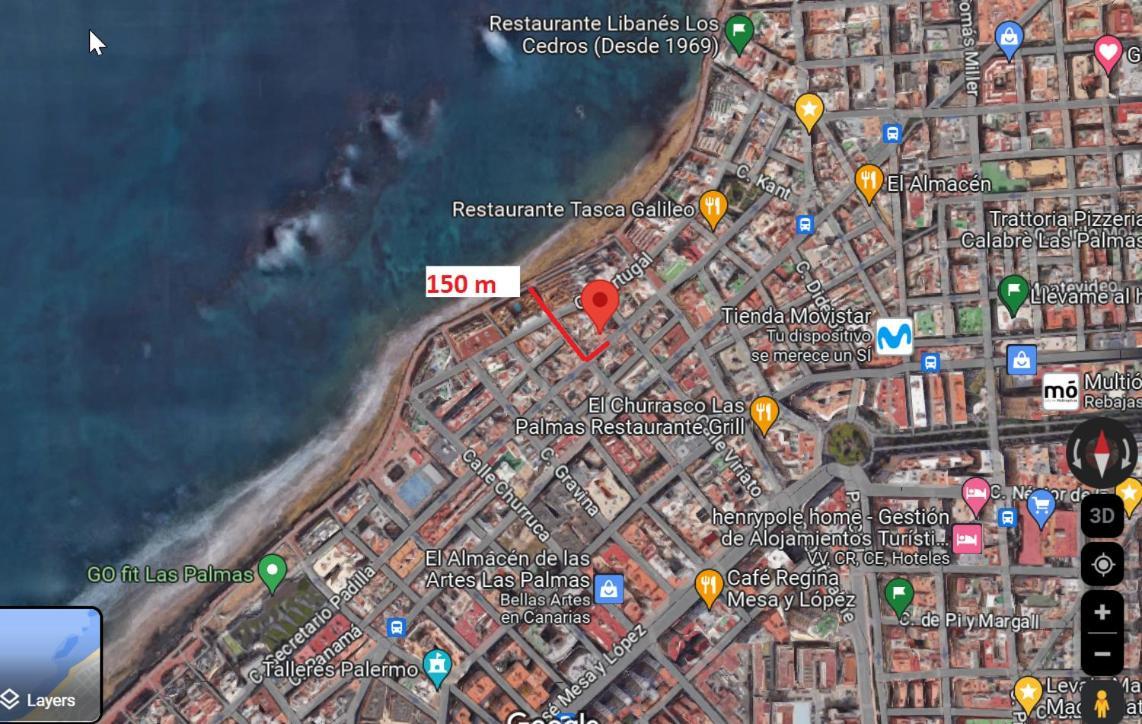 Studio In Las Canteras Beach Лас Палмас де Гран Канария Екстериор снимка